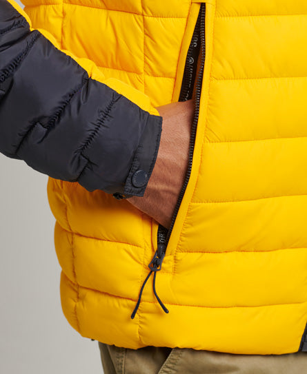 SUPERDRY Expedition Radar Quilted Mix Volt Fuji Jacket Volt flat front view