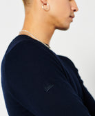 SUPERDRY Vintage emb cotton/cash crew Carbon Navy Marl Carbon Navy Marl detail view