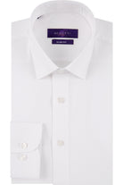 BENETTI Mark Plain Slim Fit Shirt WHITE front view