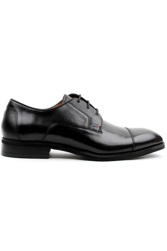 Morgan & Co. Black Lace Toe Cap Shoe-Mgn1232