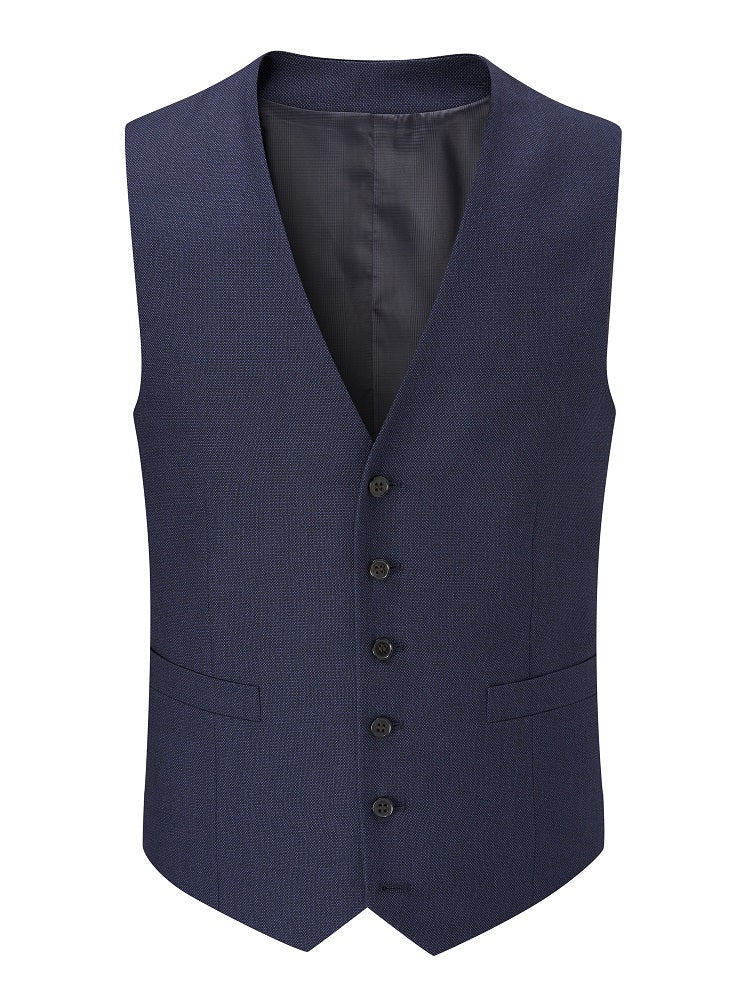 Skopes Harcourt Navy Tapered Waistcoat Navy model front view