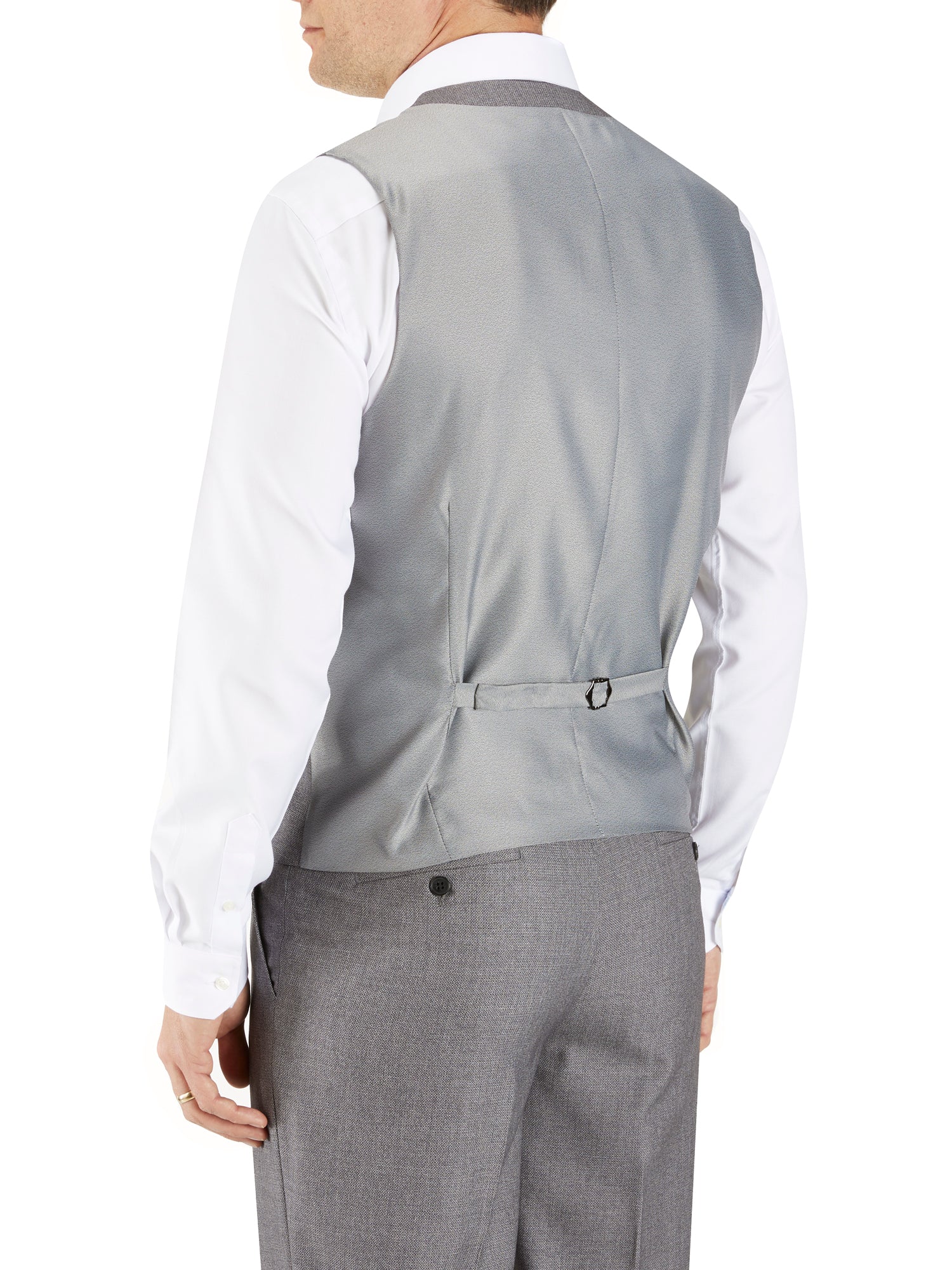 Skopes Harcourt Silver Tapered Waistcoat SILVER detail view
