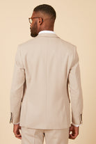 MARC DARCY HM5 Stone Tapered Fit Jacket Stone model front view