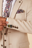 MARC DARCY HM5 Stone Tapered Fit Jacket Stone detail view