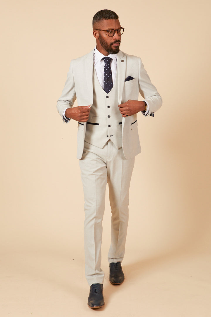 MARC DARCY Bromley Stone Blazer STONE side view
