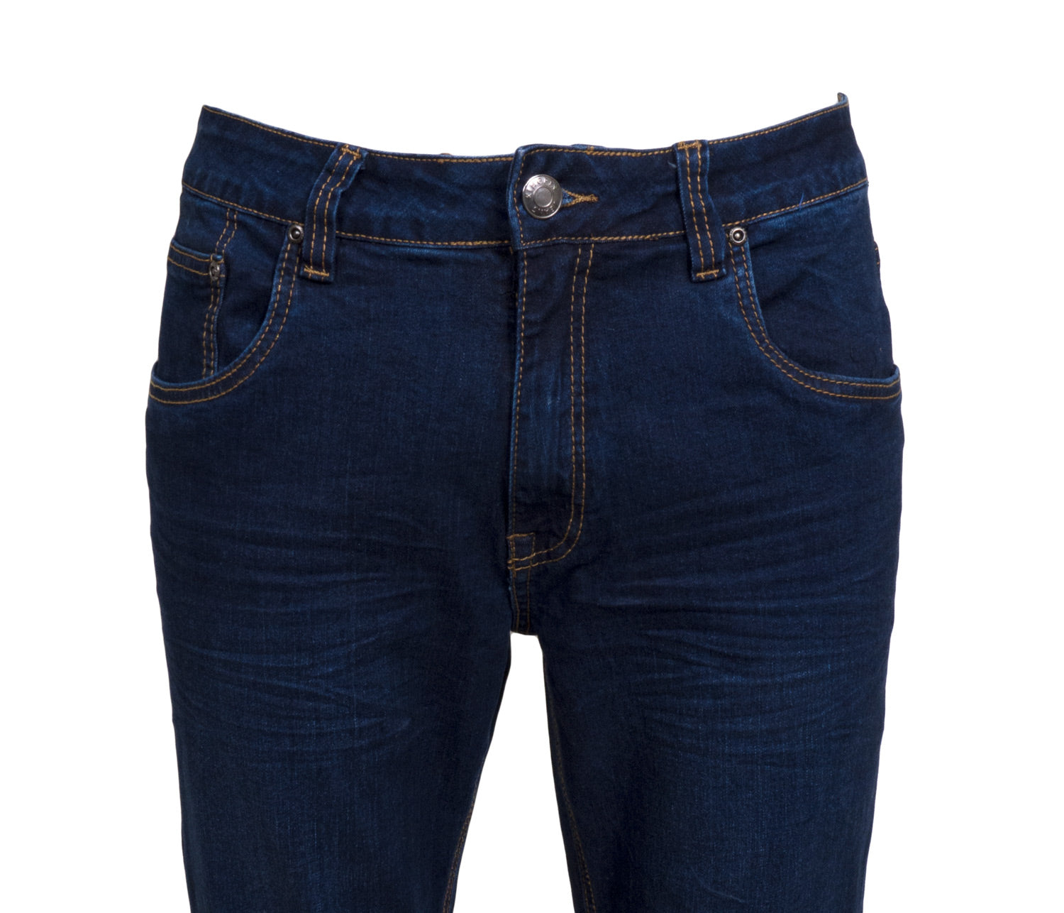 KINGPIN Marlon Mens Flare Jean by Kingpin MID WASH model front view