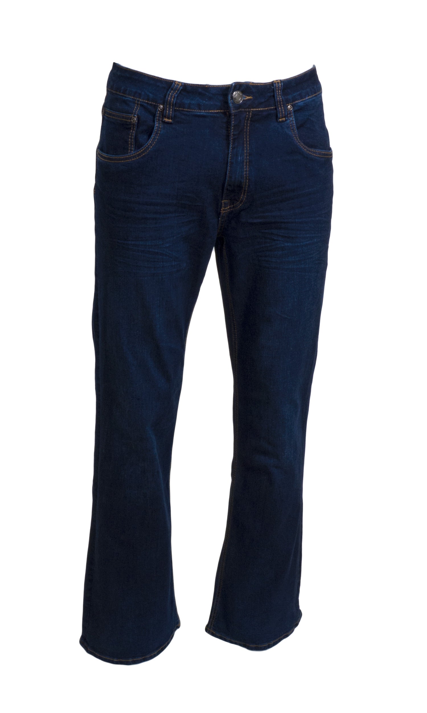 KINGPIN Marlon Mens Flare Jean by Kingpin MID WASH detail view