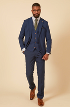 MARC DARCY Max Royal 3 Piece Suit ROYAL front view