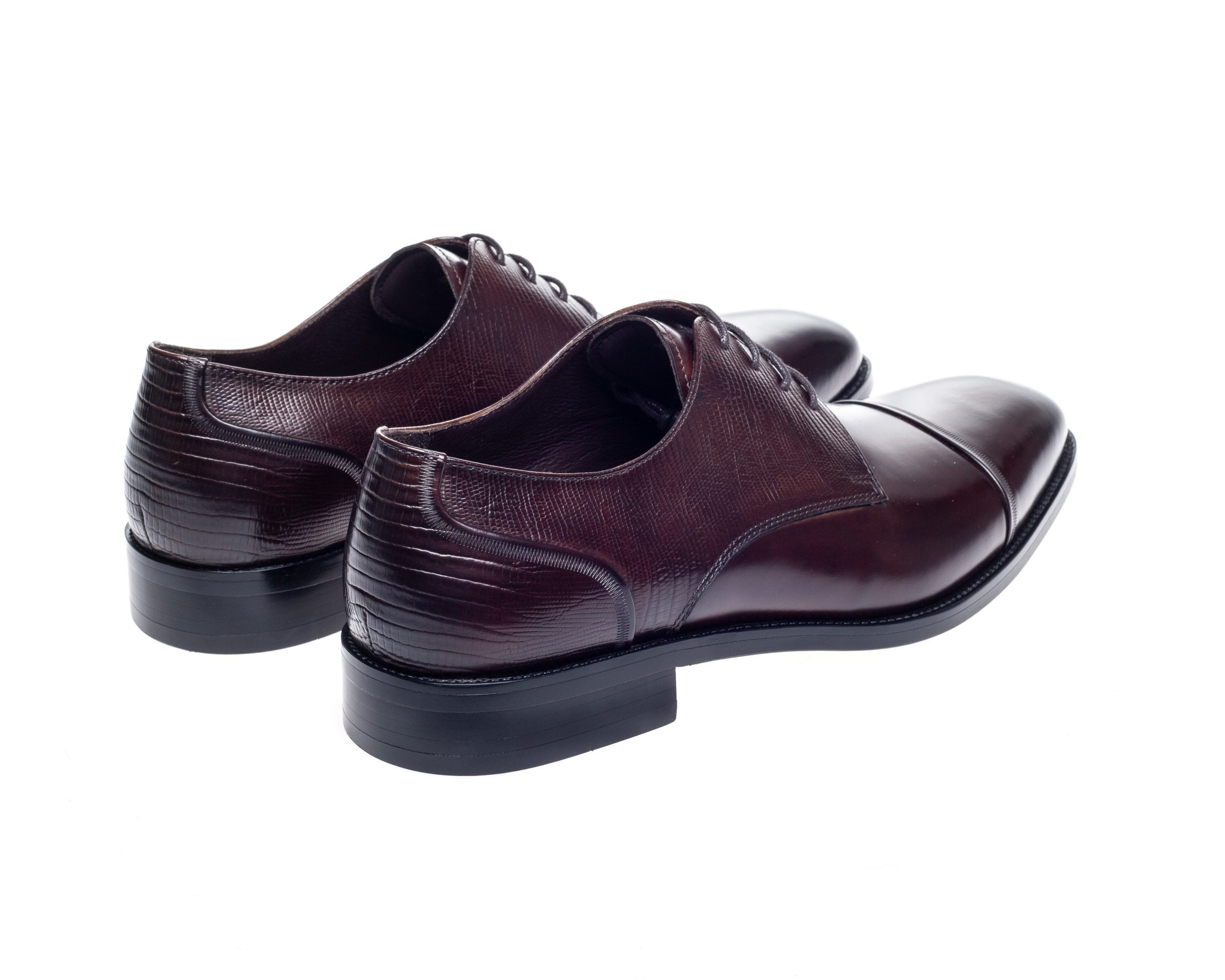 Melton Calf Leather Men's Shoe Brown-Heel view