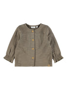 NAME IT Lene Kight Sweat Cardigan Ivy Green model front view