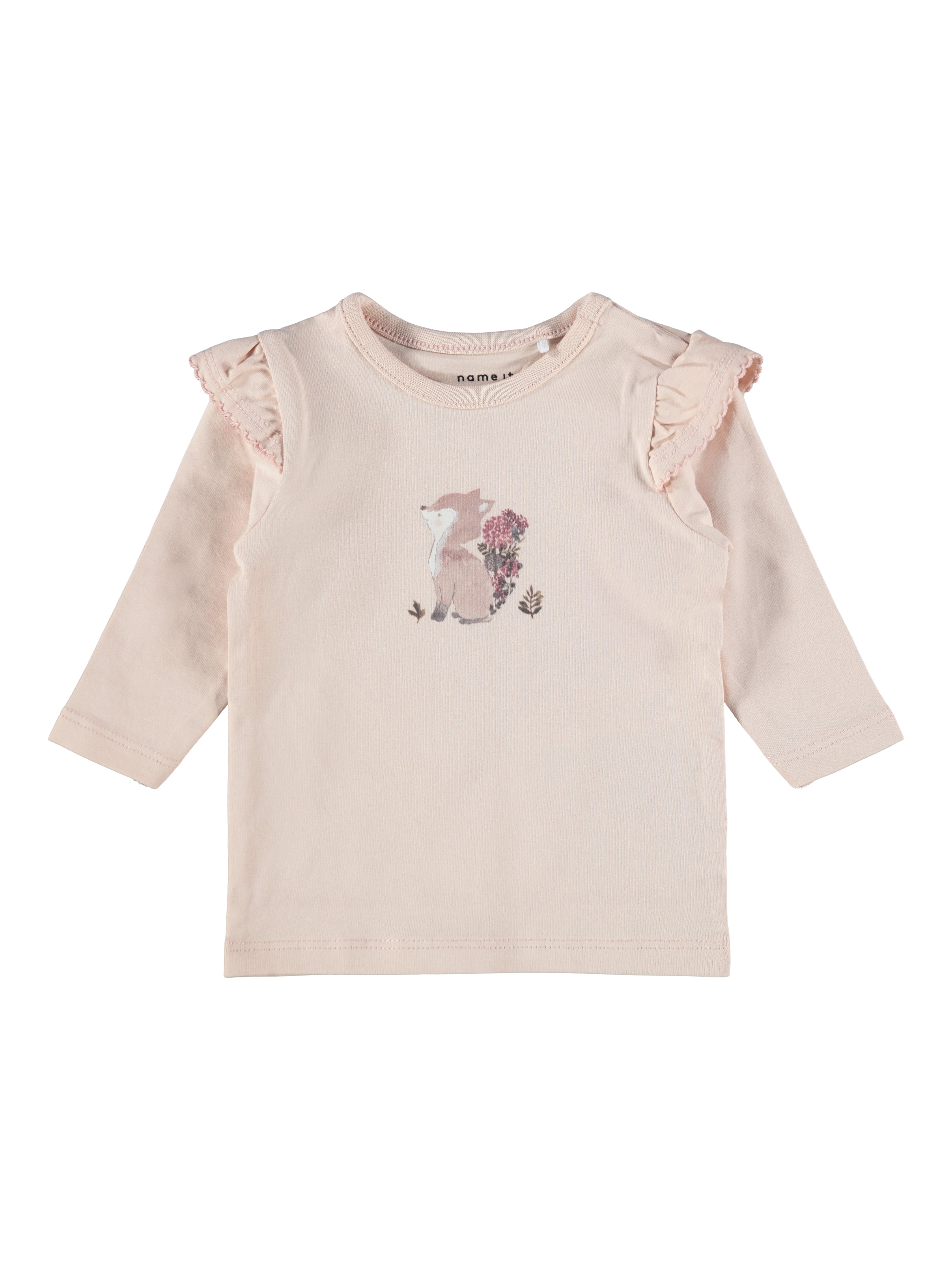 NAME IT Ocilie LS Top Peach Whip front view
