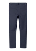 Front view of girls navy leggings in Dark Sapphire