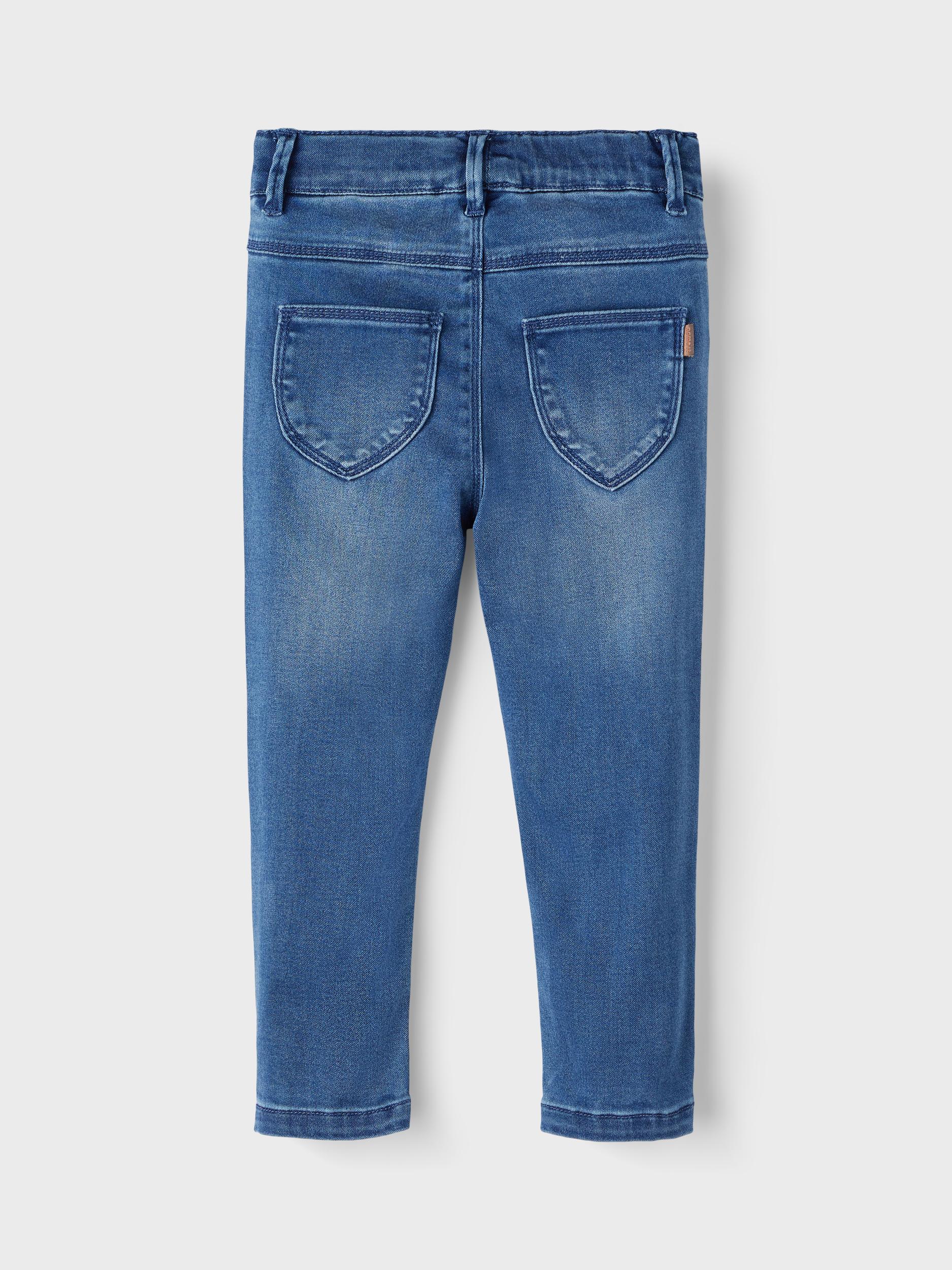 NAME IT Mini Girl Salli Slim Jeggings Medium Blue Denim detail view