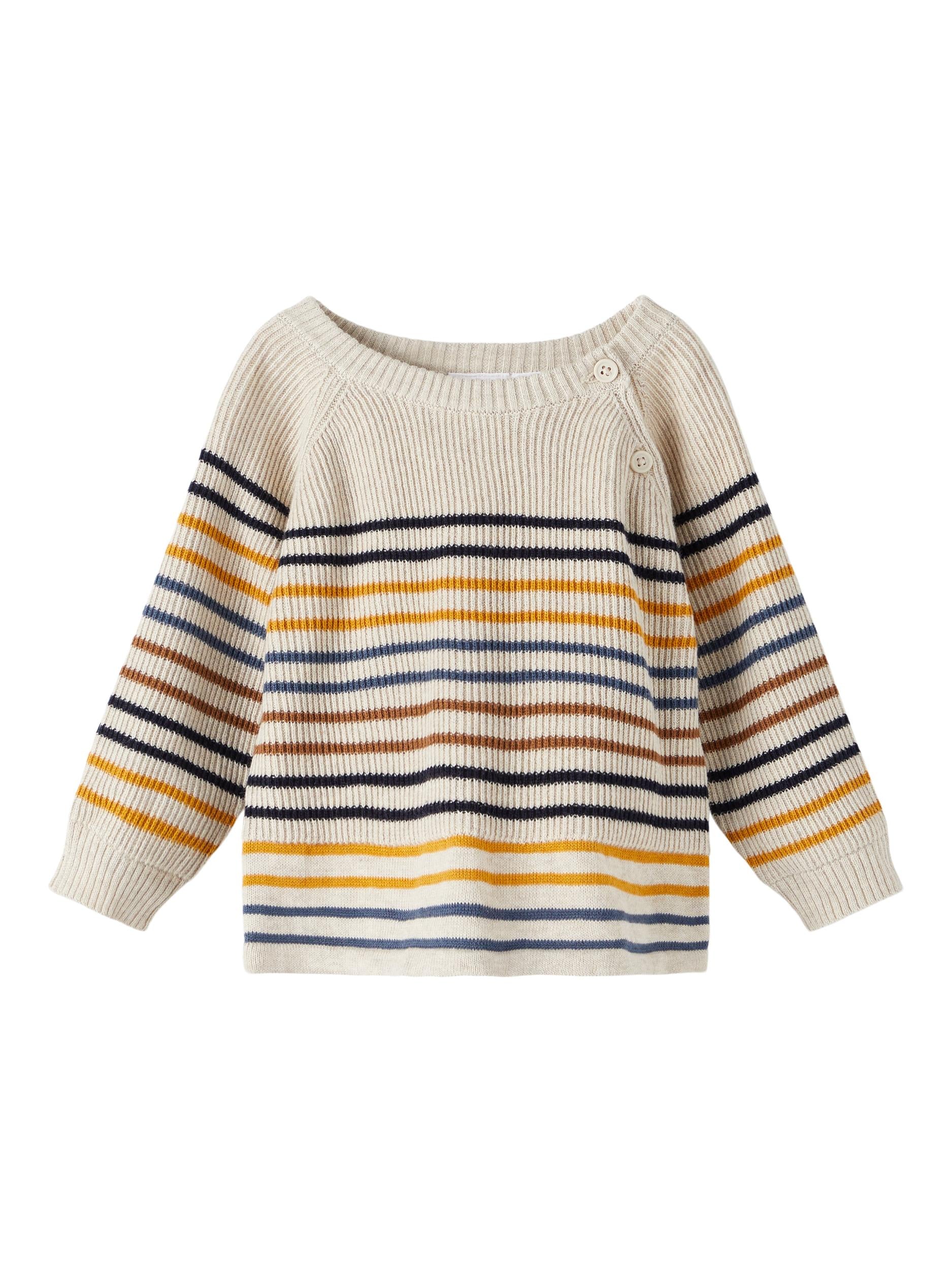 NAME IT Sopas Long Sleeve Knit Top 13195730 peyote melange model front view