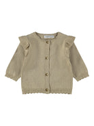 NAME IT Ramille Ls Knit Card White Pepper front view