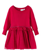 NAME IT Rilikka LS Knit Dress Jester Red front view
