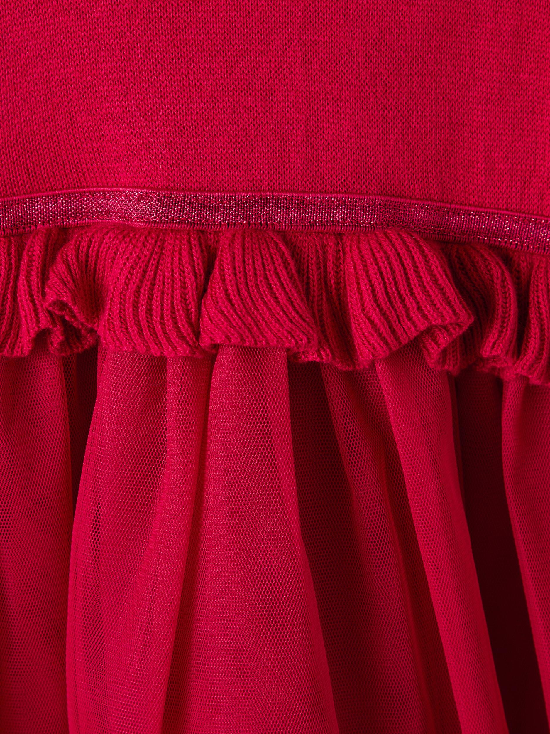NAME IT Rilikka LS Knit Dress Jester Red detail view