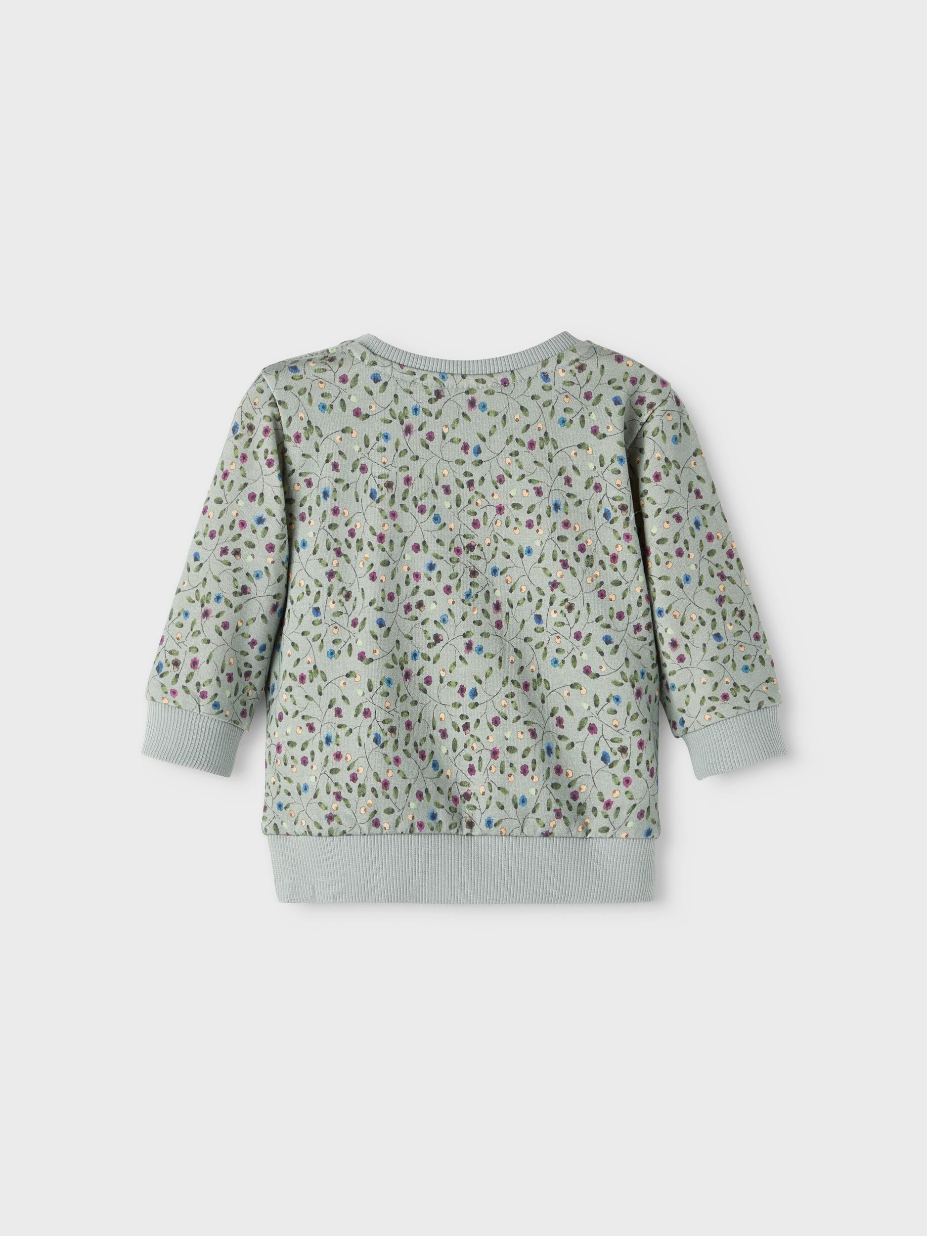 NAME IT Odilla Long Sleeve Sweat Top Iceberg Green detail view