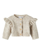 NAME IT Sifine Long Sleeve Knit Cardigan Orchid Petal model front view