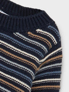 NAME IT Silan Long Sleeve Knit Dark Sapphire detail view