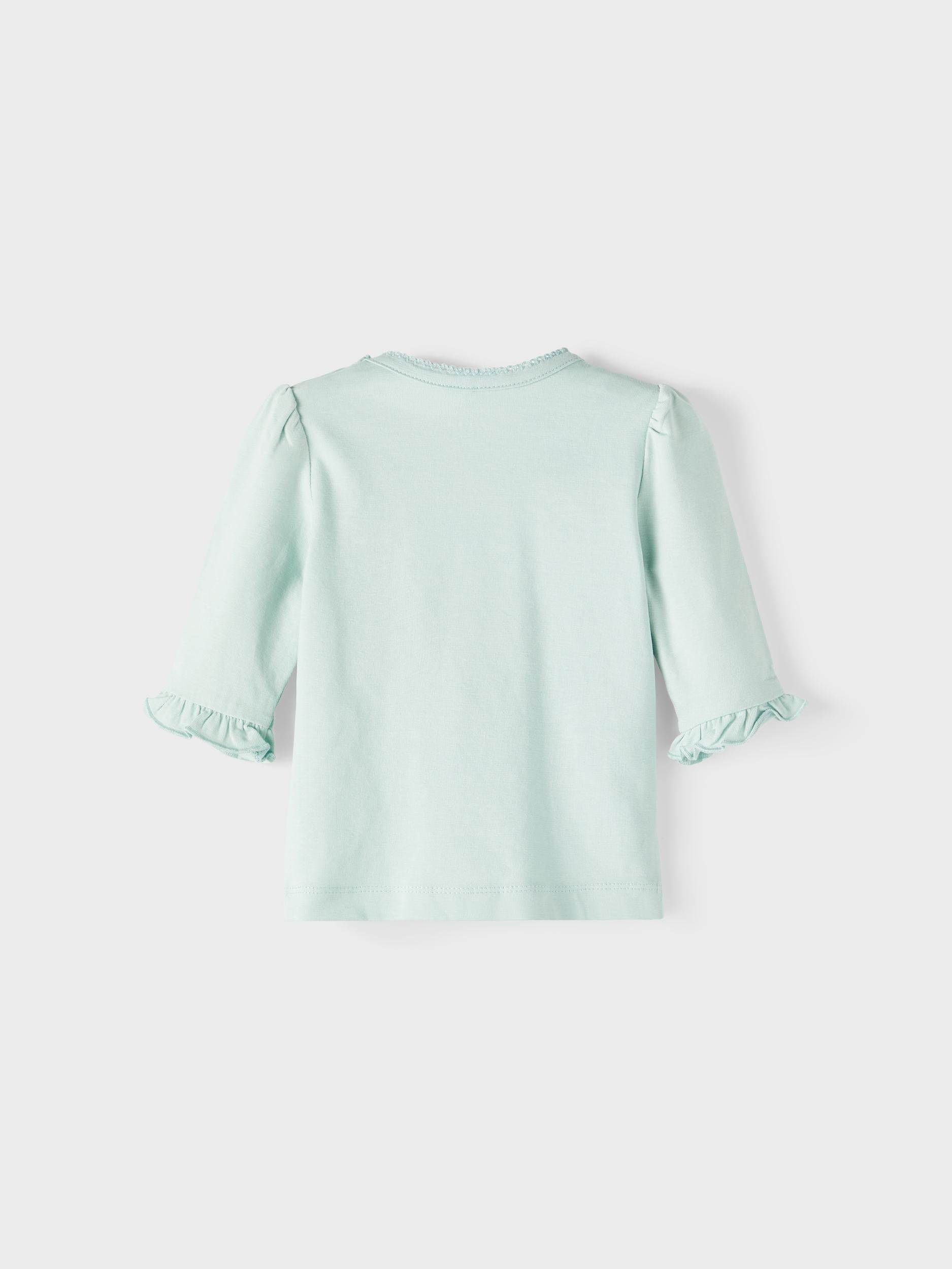 Girls Turquoise Risine Long Sleeve Top-Back View