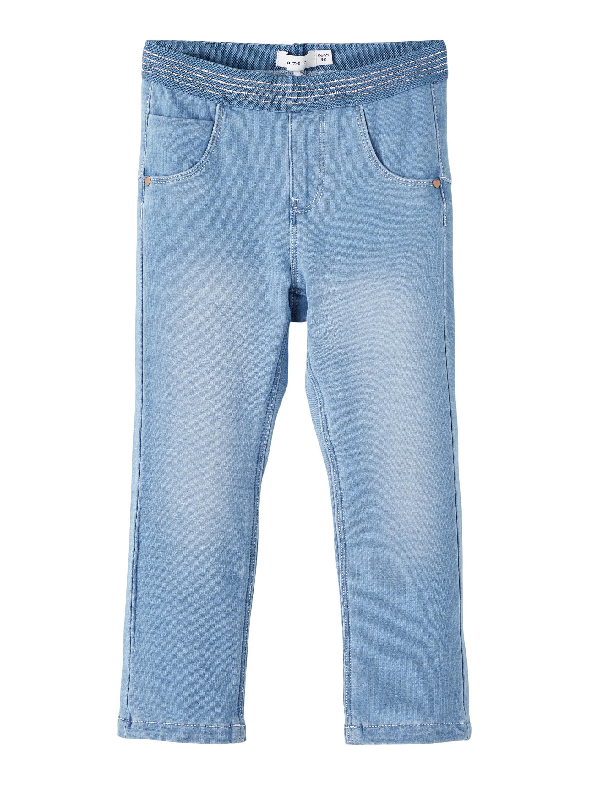 NAME IT Salli Slim Sweat Jean 1190 Light Blue Denim front view