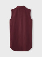 NAME IT Olong Sweat Long Waistcoat Fig model front view