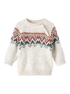 NAME IT NB Ripal Long Sleeve Knit Peyote Melange model front view