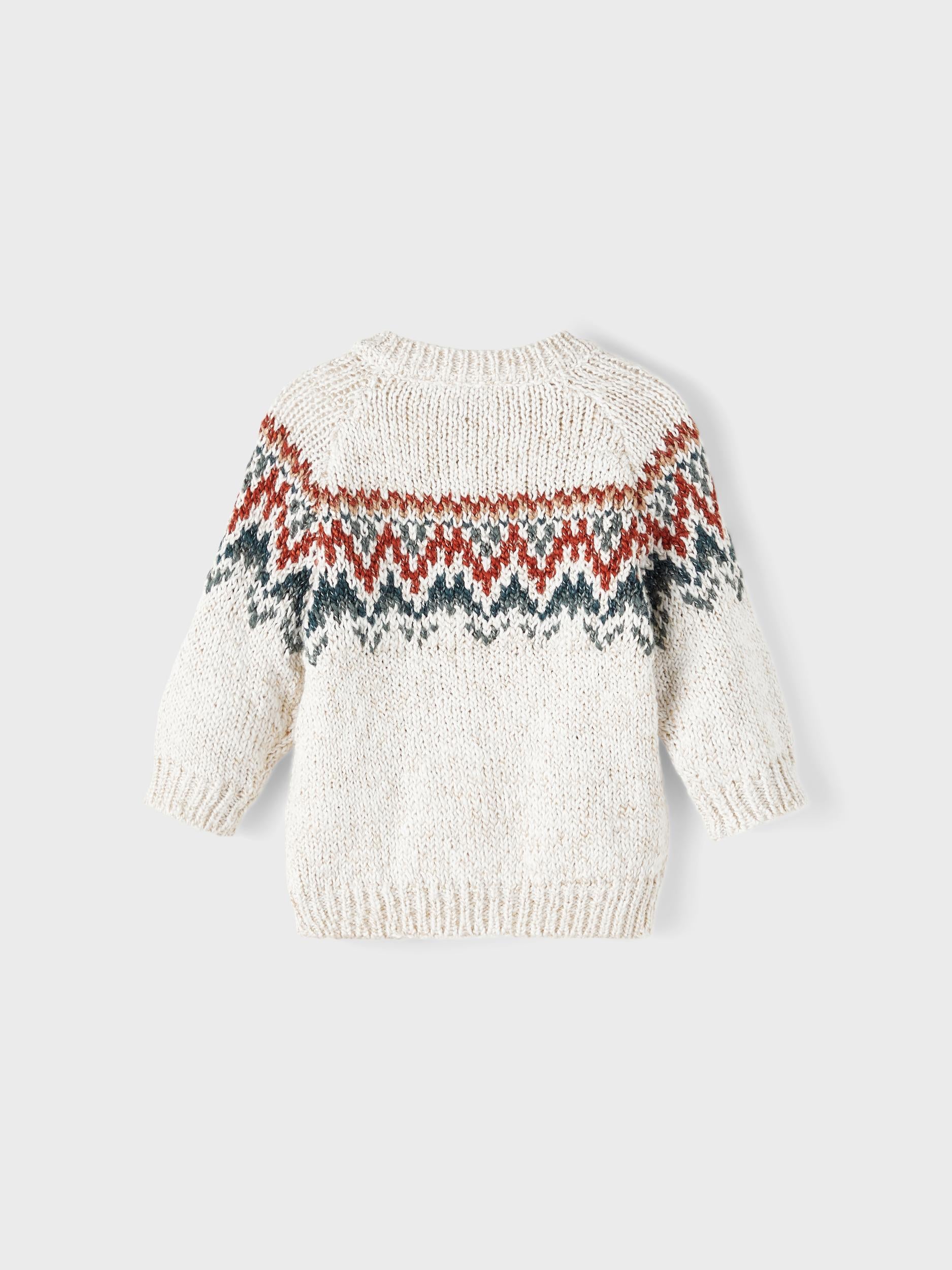 NAME IT NB Ripal Long Sleeve Knit Peyote Melange side view