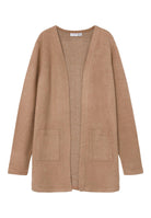 NAME IT Victi Long Sleeve Knit Cardigan Mauvewood model front view