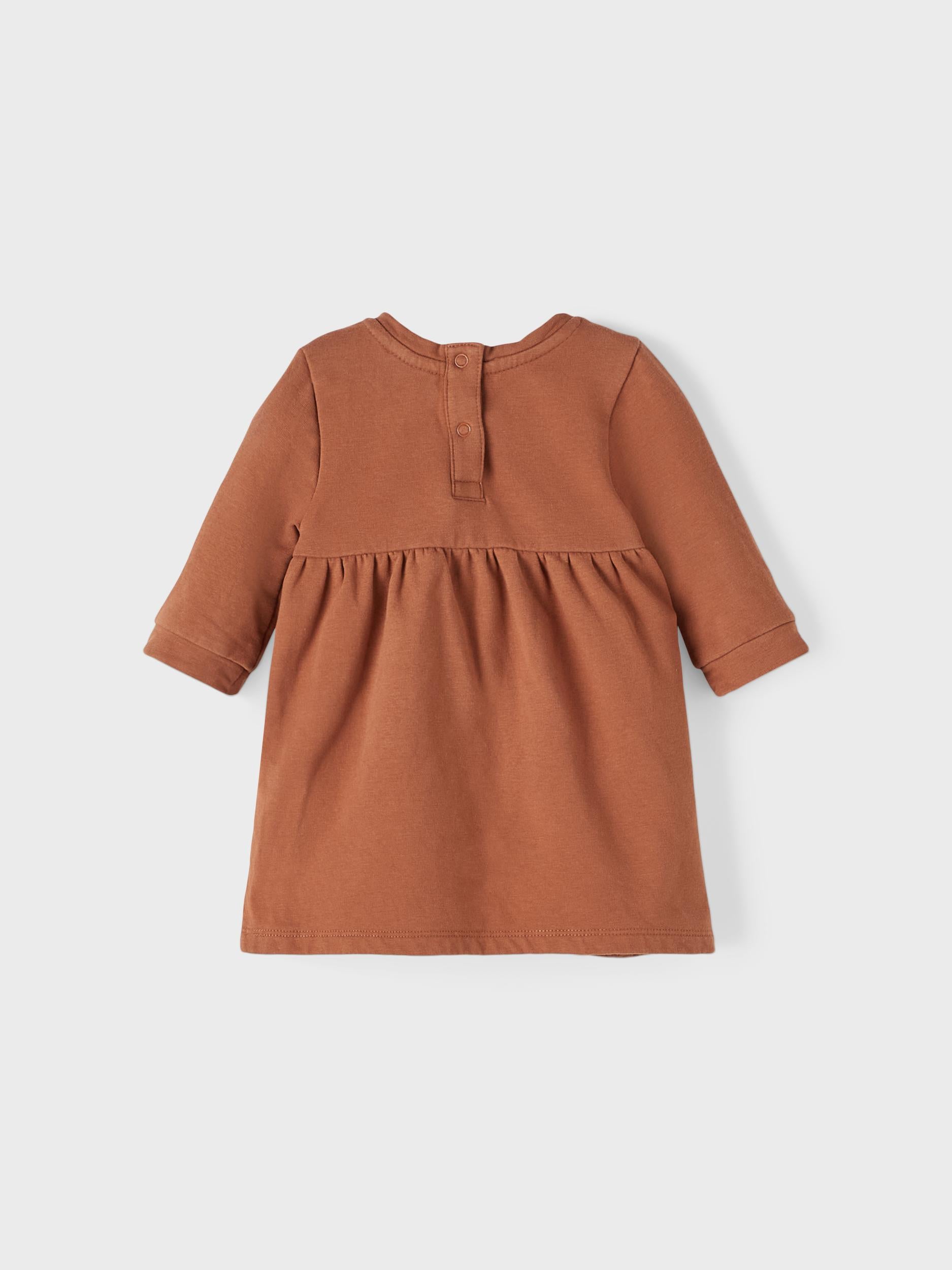 Girl's Ofillle Long Sleeve Sweat Dress-Back View