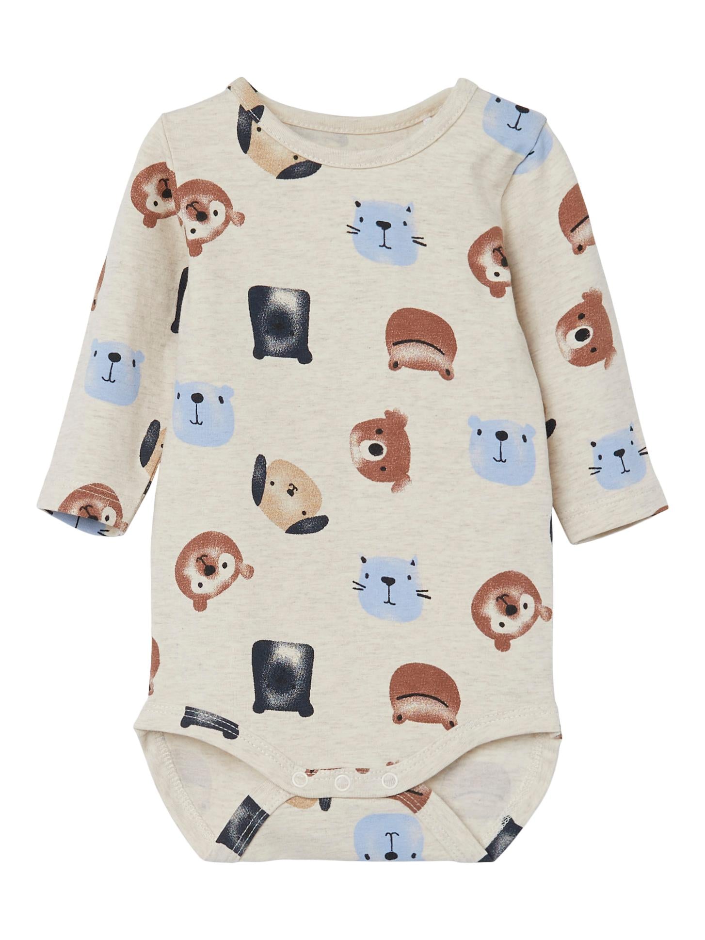 NAME IT Olle Long Sleeve Body Peyote Melange front view