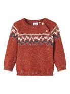 NAME IT NB Ripal Long Sleeve Knit Arabian Spice front view