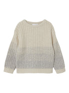 NAME IT Mini Boy Neten Long Sleeve Knit White Alyssum front view