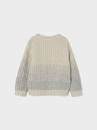 NAME IT Mini Boy Neten Long Sleeve Knit White Alyssum model front view