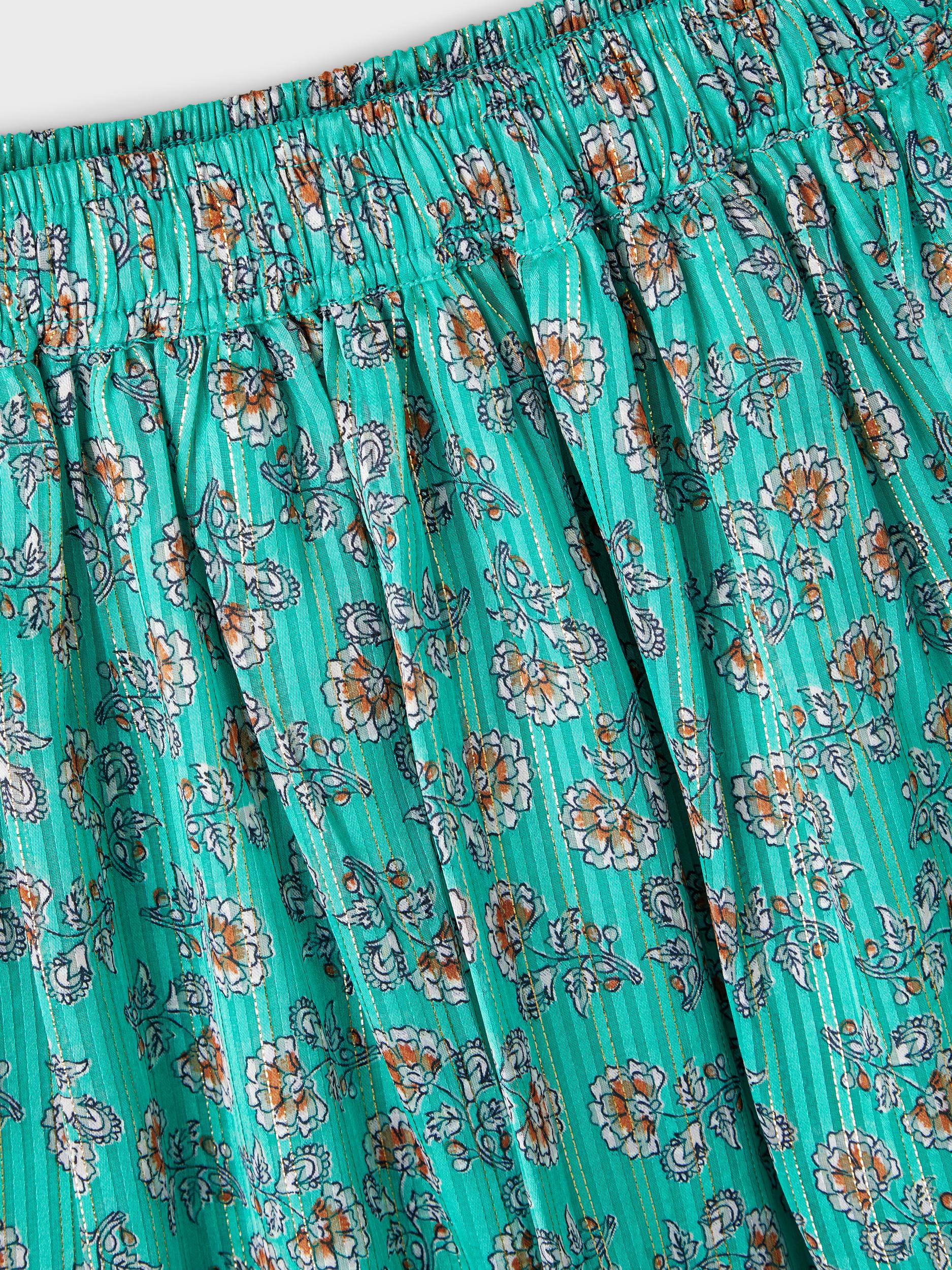 Girl's Emerald Suela Skirt-Close Up View