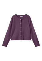 NAME IT Valma Long Sleeve Short Knit Cardigan Hortensia front view