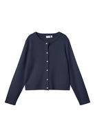 NAME IT Valma Long Sleeve Short Knit Cardigan Hortensia model front view