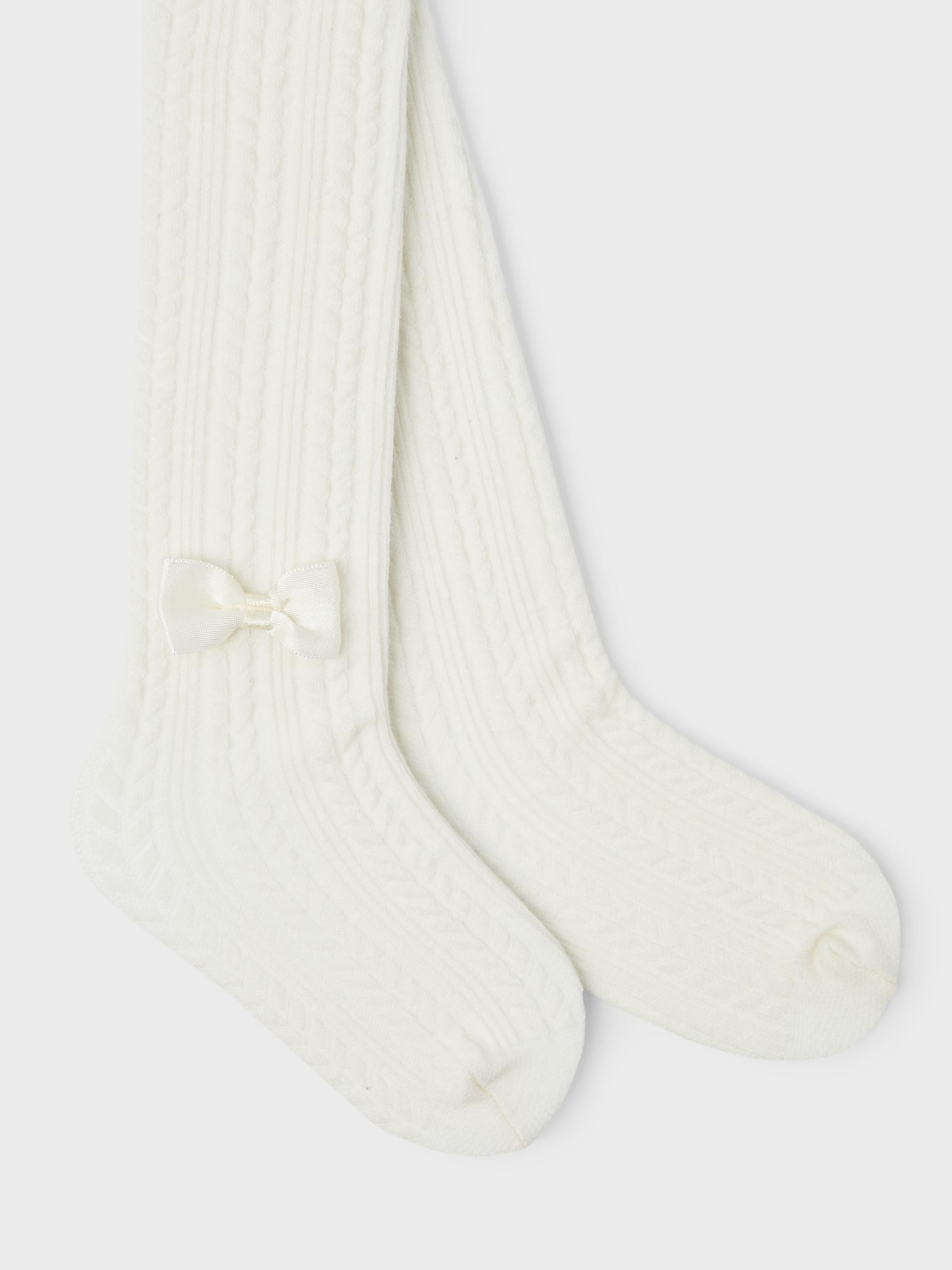 NAME IT Ralli Pantyhose White Alyssum front view