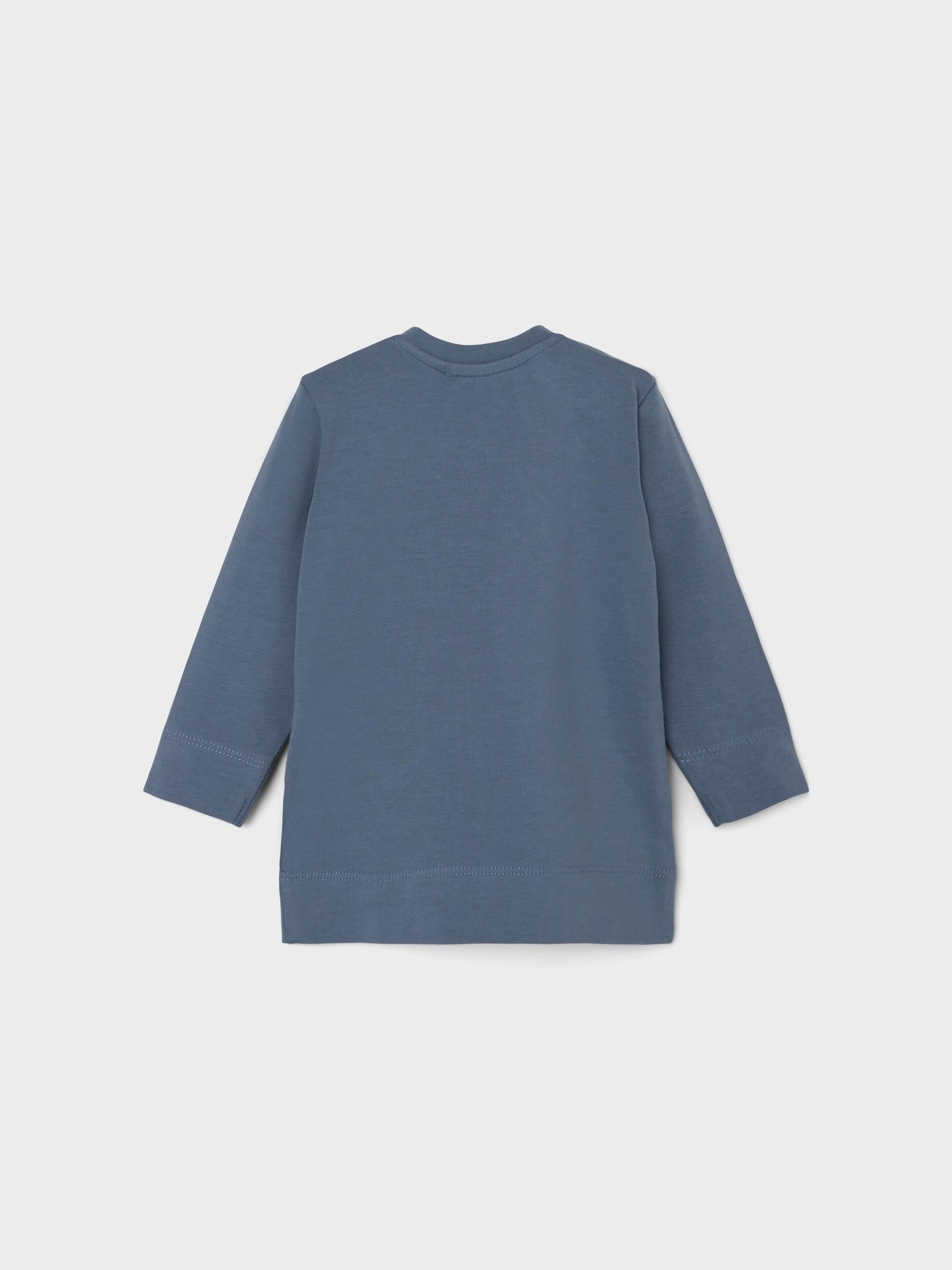 Boy's China Blue Oles Long Sleeve Top-Back View