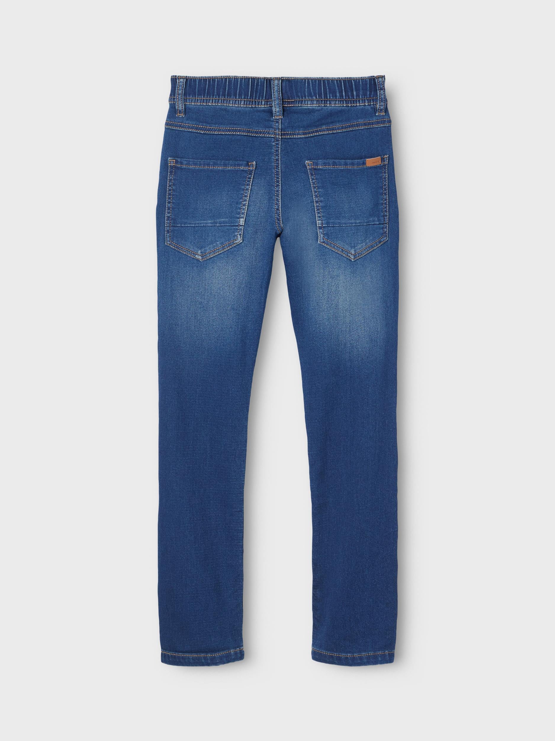 NAME IT Ryan Jogger Sweat Jeans Dark Blue model front view