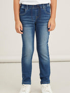 NAME IT Ryan Jogger Sweat Jeans Dark Blue back view