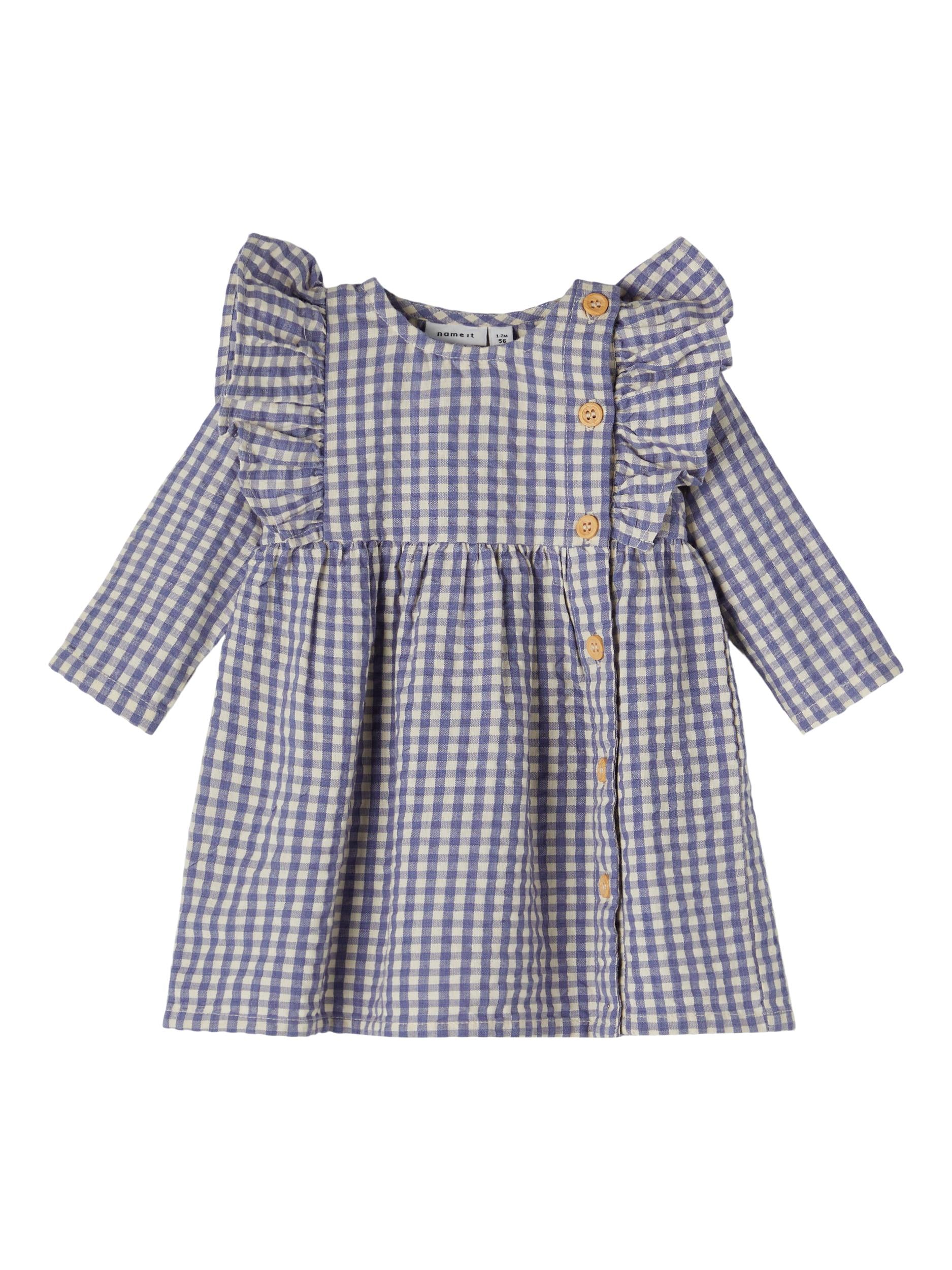 NAME IT Betrine LS Dress Violet Ice model front view