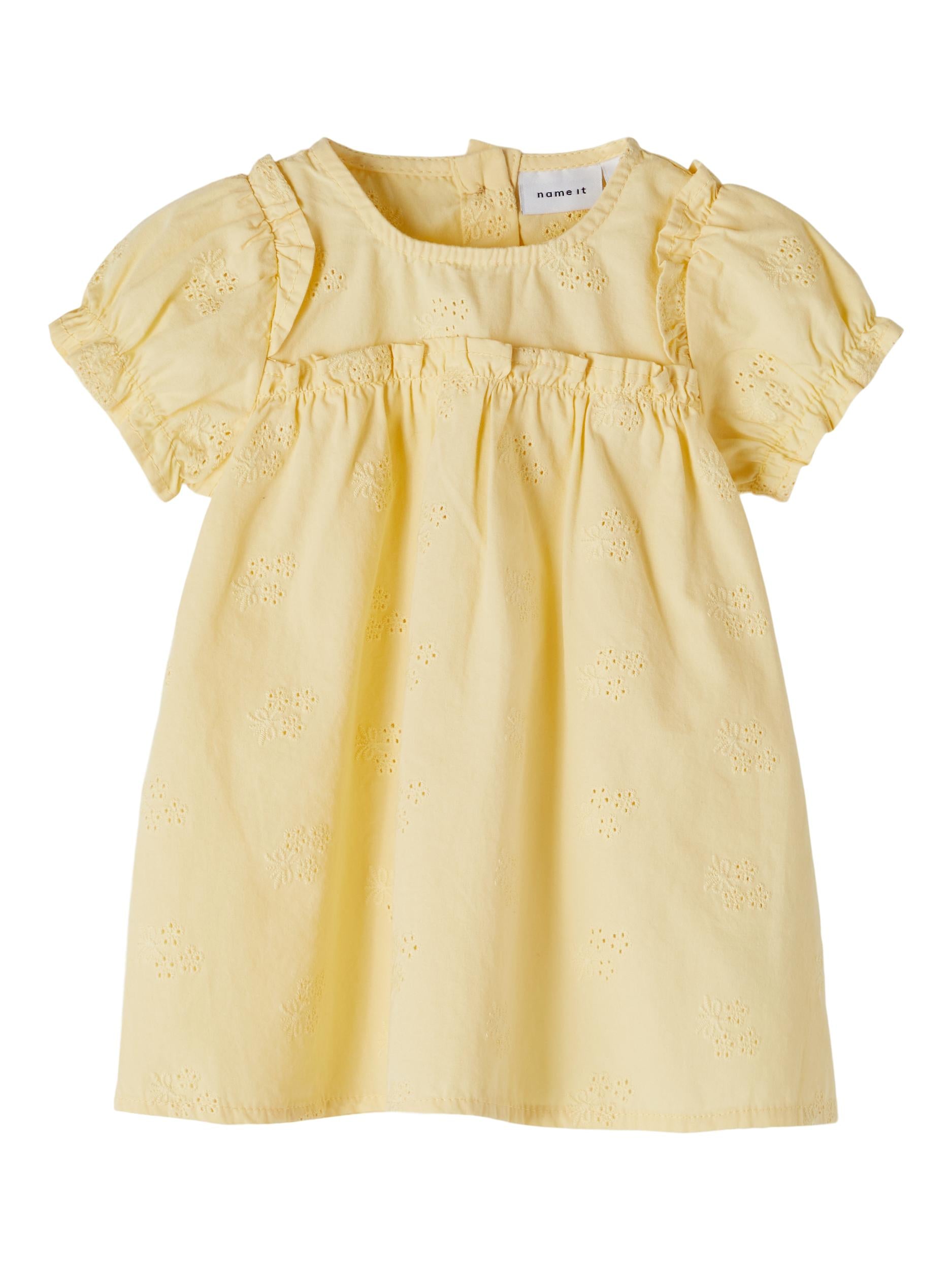 NAME IT Jifune Short Sleeve Dress golden haze front view