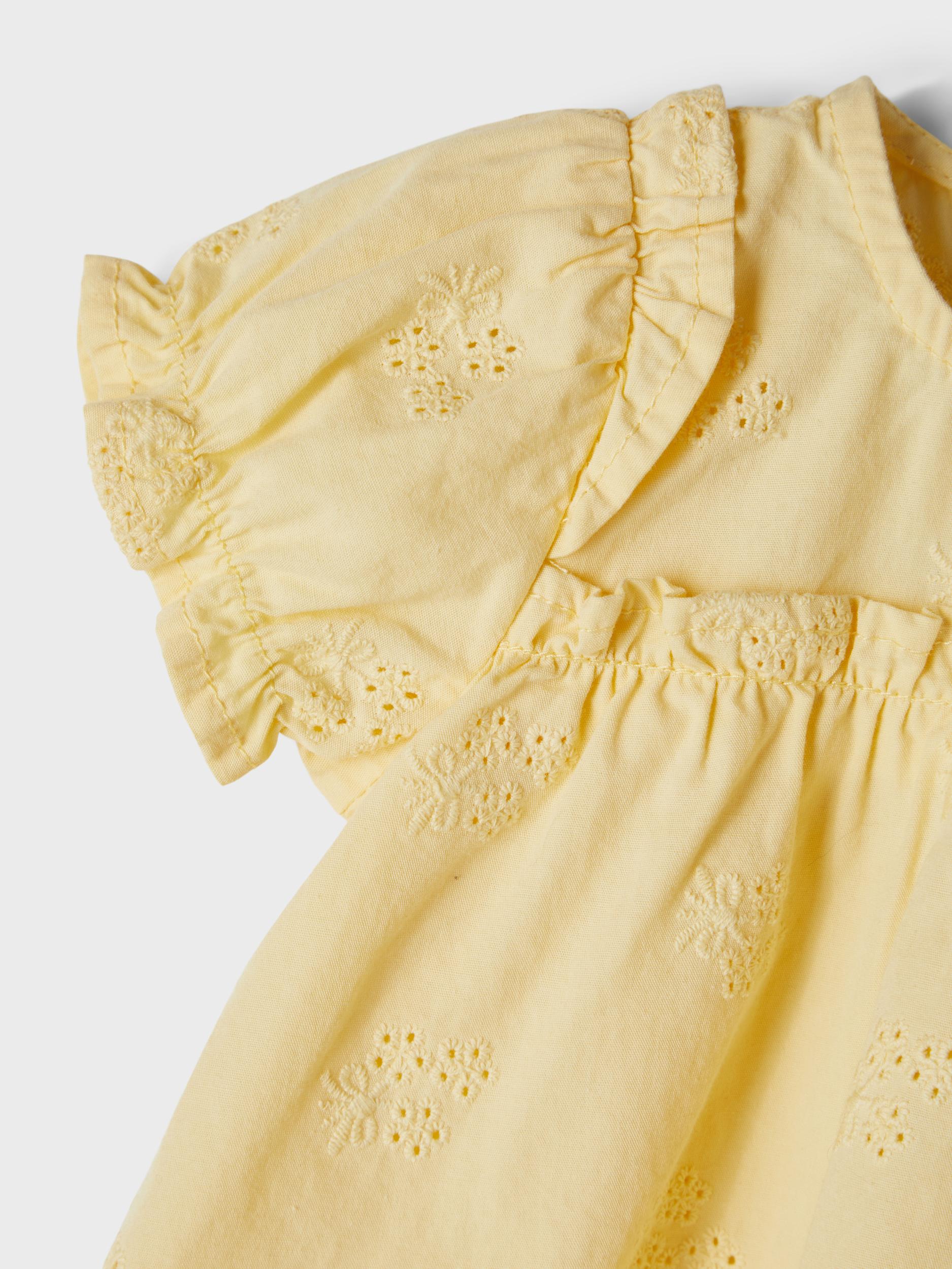 Jifune Short Sleeve Dress - Golden Haze Close Up