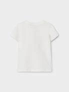 NAME IT Jalte Short Sleeve Top White Alyssum flat front view