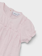 NAME IT Jifune Short Sleeve Dress Light Lilac back view