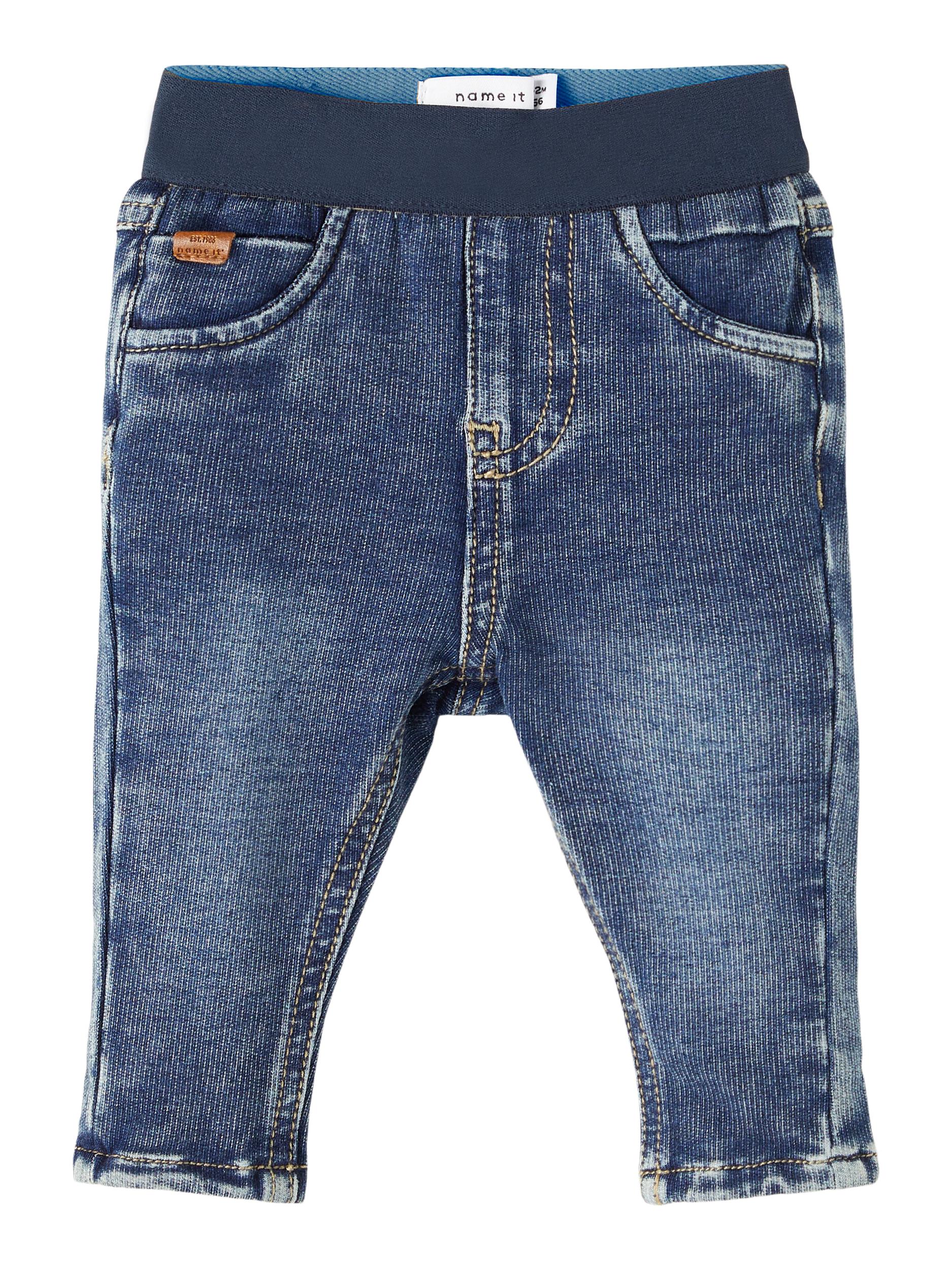 NAME IT Newborn Silas Jeans 1055 Dark Blue Denim front view