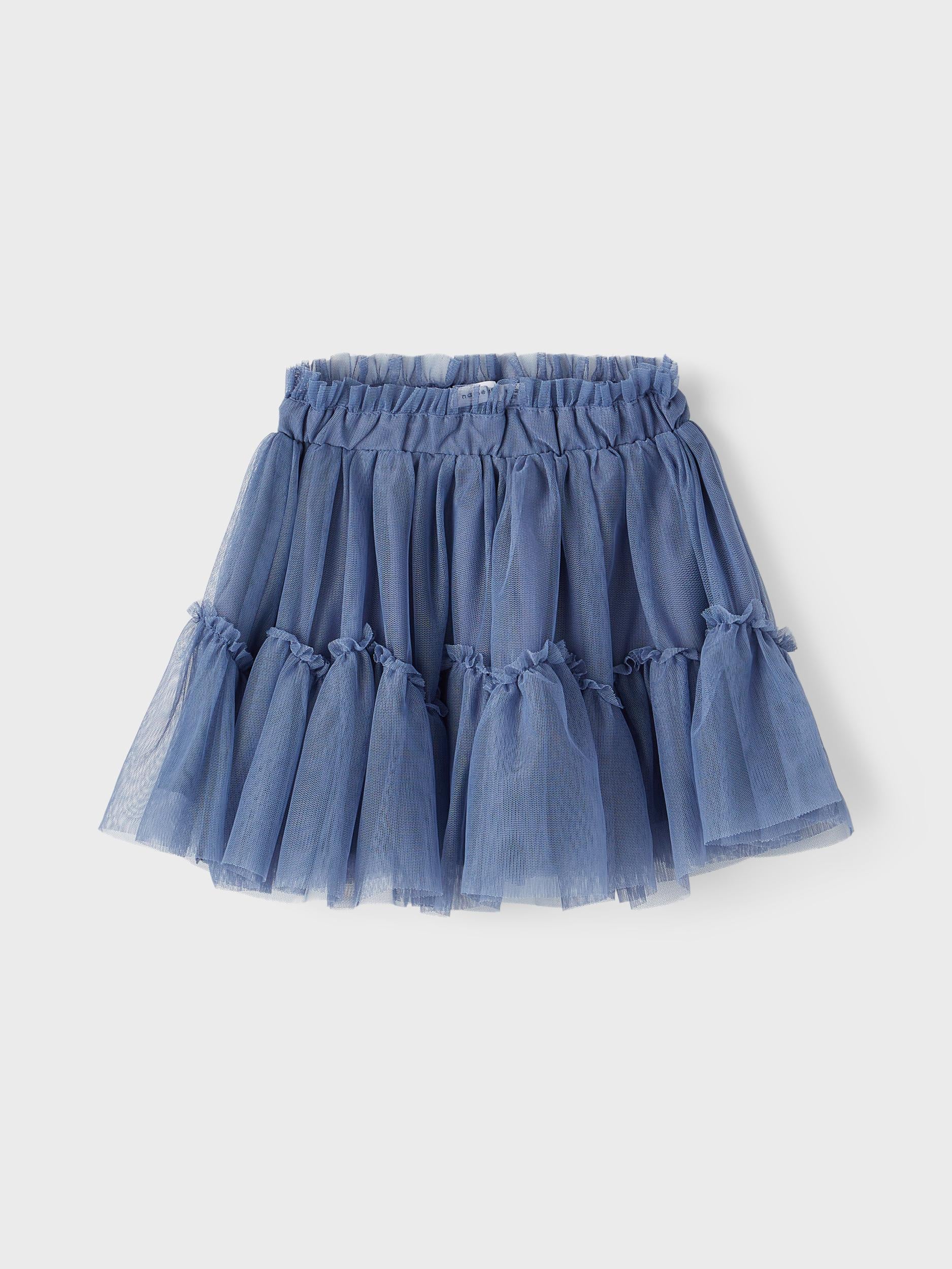 Blue Batille Tulle Skirt Mini Girl-Front View