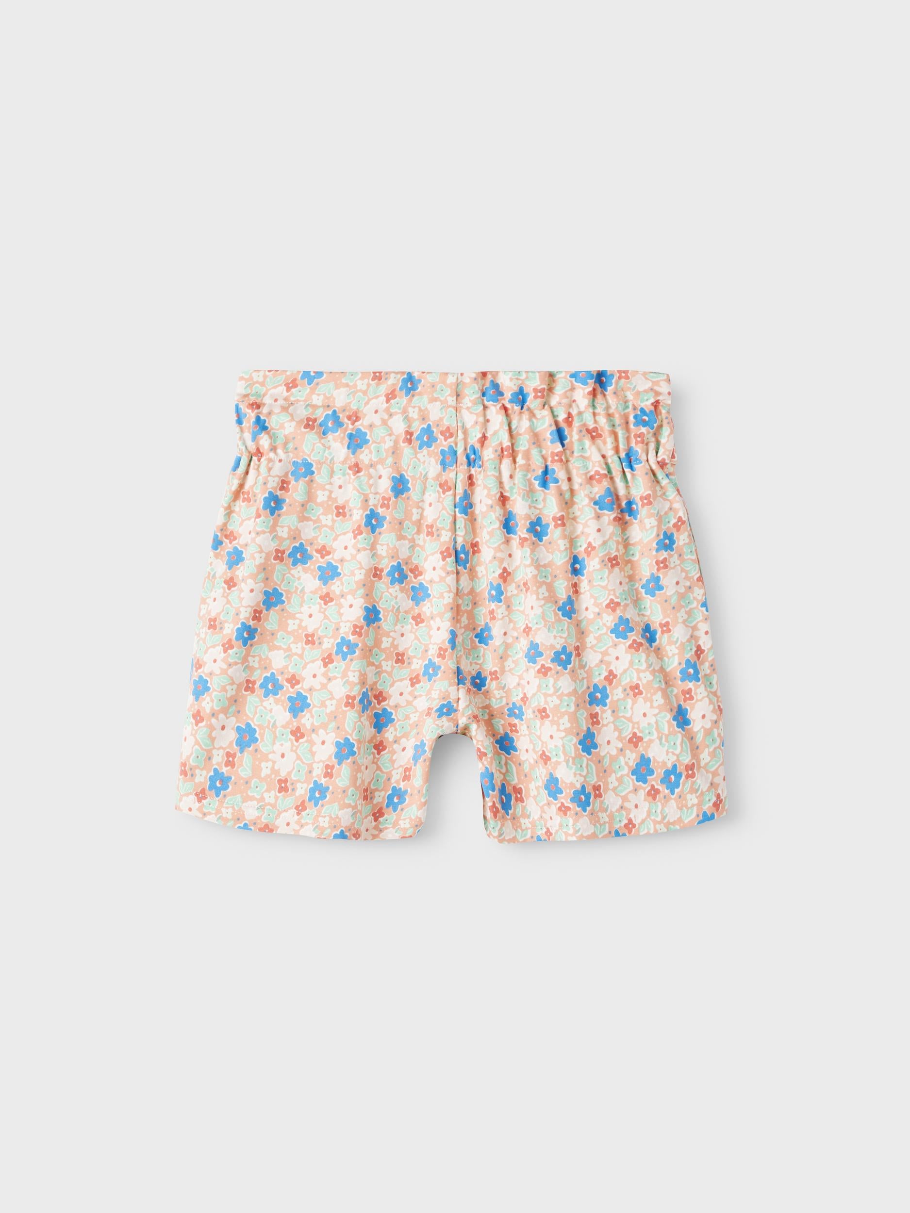 Girl's Peach Felulle Shorts-Back View